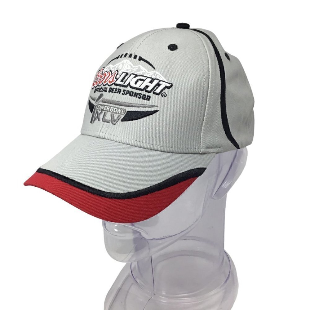 Coors Light Super Bowl XLV Packers Steelers NWT Men's Hat Baseball Cap Beer 2011